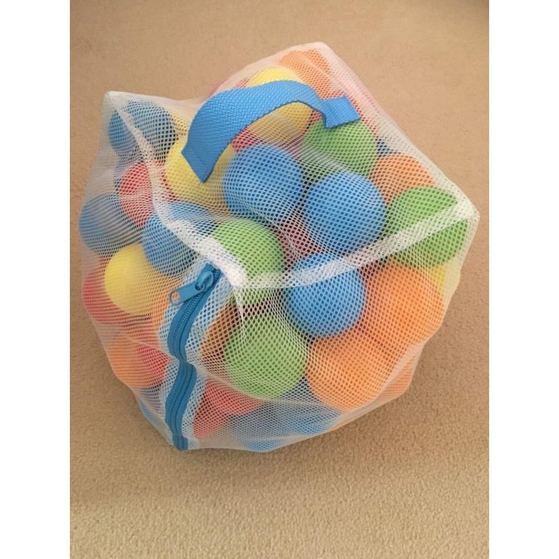 Baby play balls (about 100 balls) in zip bag