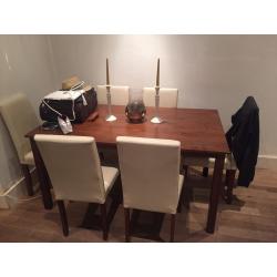 Almost new barely used dining table and chairs