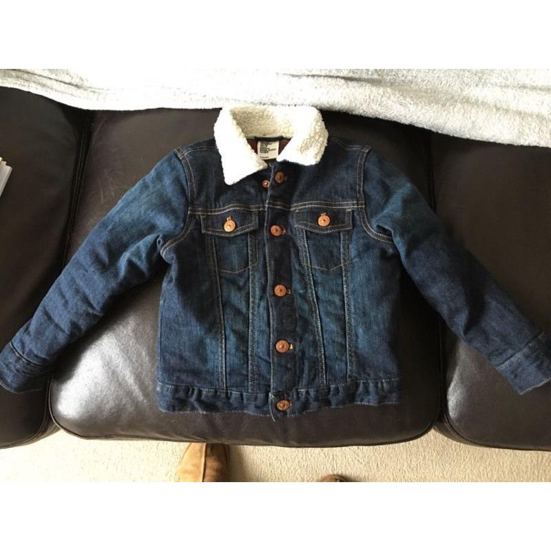 H & M age 5-6 as new boys padded denim jacket