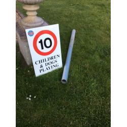 Metal Driveway Speed Sign