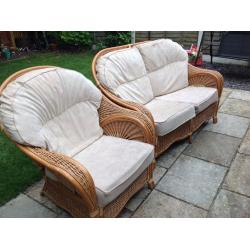 Pre -owned Haddon House conservatory wicker furniture (6 pieces) for sale