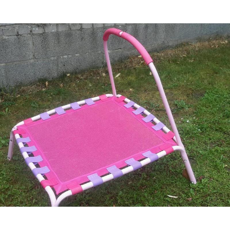 Pink small trampoline