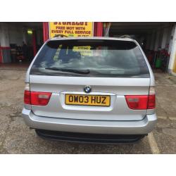 2003 BMW X5 3.0D DIESEL AUTO SILVER FULL BLACK LEATHERS 11 MONTHS MOT