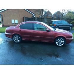 2007 JAGUAR X-TYPE 2.2 SE DIESEL LOW MILEAGE 59502 RED CREAM LEATHER SATNAV