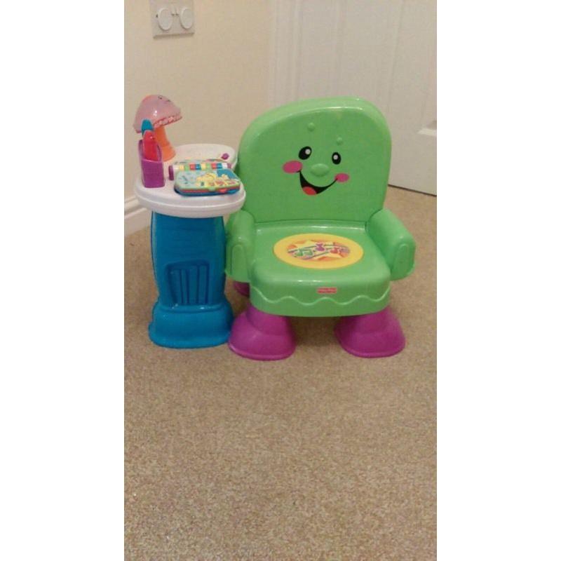 Fisher price laugh & learn musical learning chair (green)