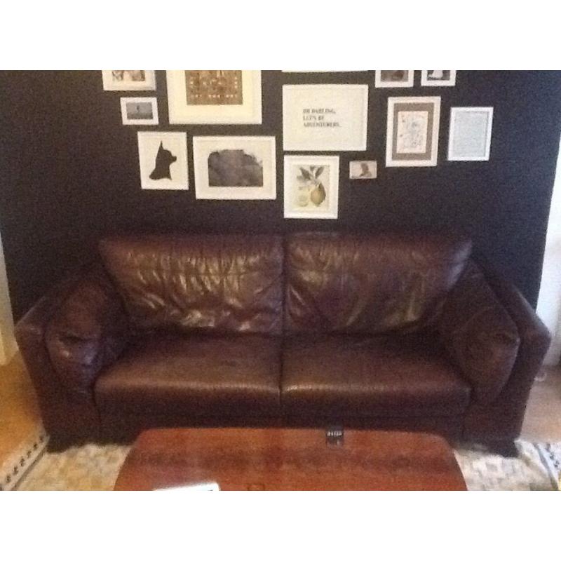 Leather 3 seat sofa for sale