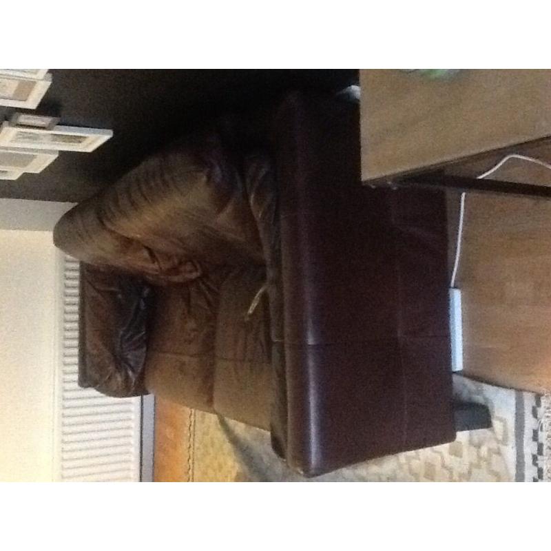 Leather 3 seat sofa for sale