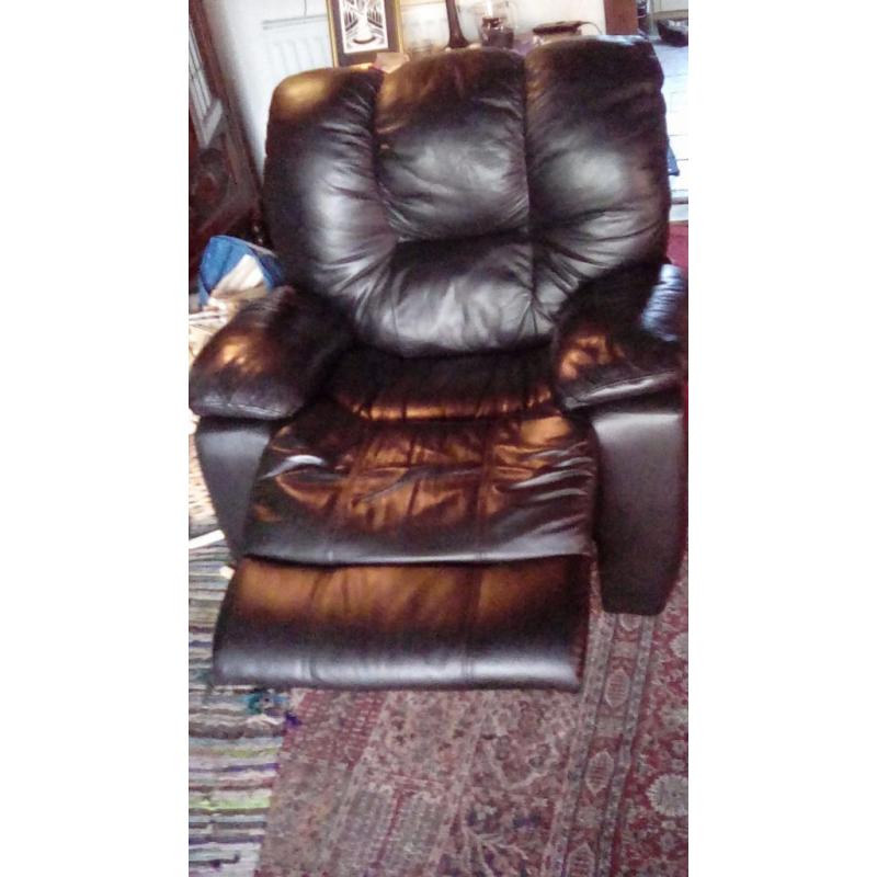 Leather Recliner Armchair