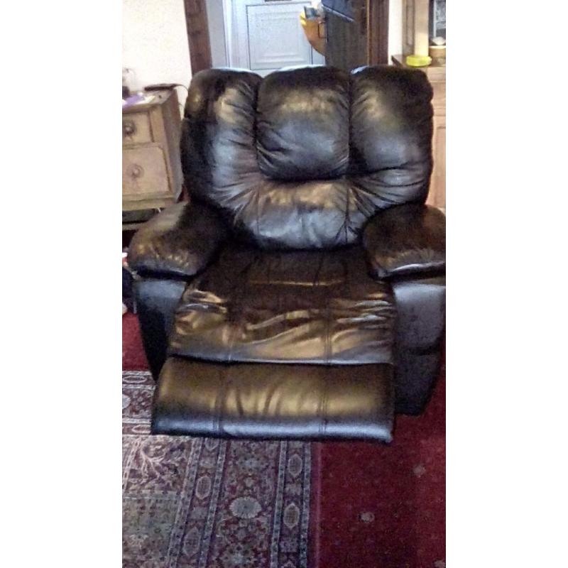 Leather Recliner Armchair