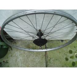 26" mountain bike rear wheel 5 speed