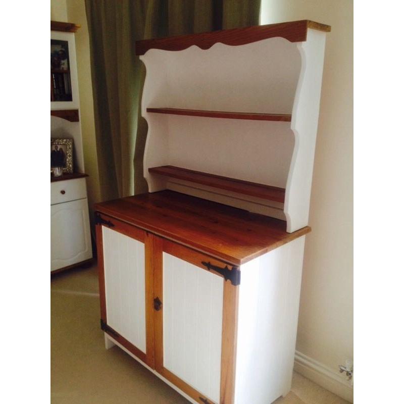 Beautiful re painted white and wooden dresser