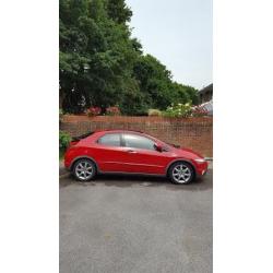 2007 HONDA CIVIC HATCHBACK IN RED ONLY 2 OWNERS