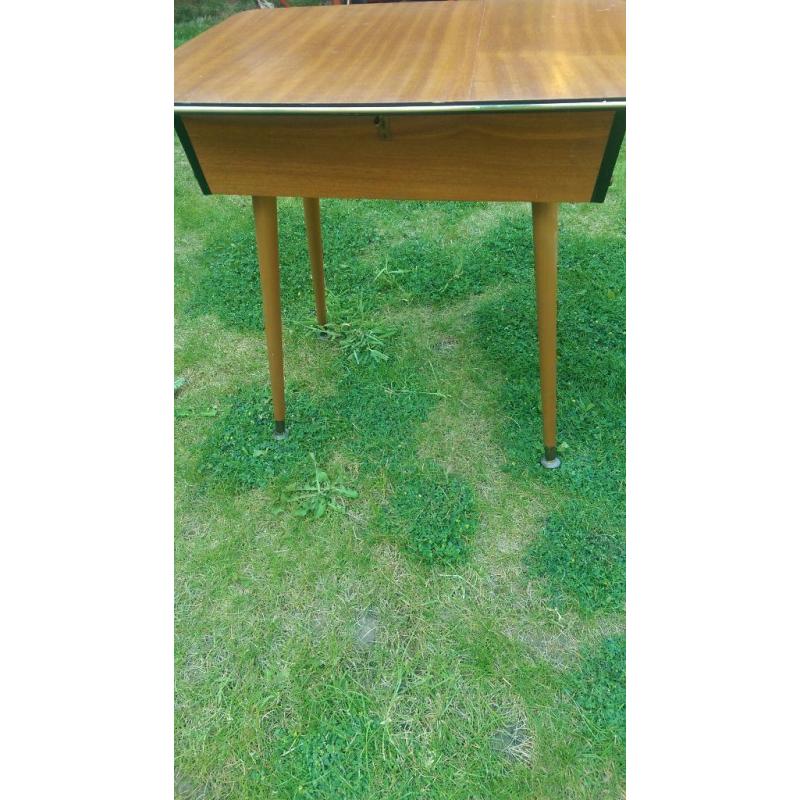 vintage sewing box/ opening side table