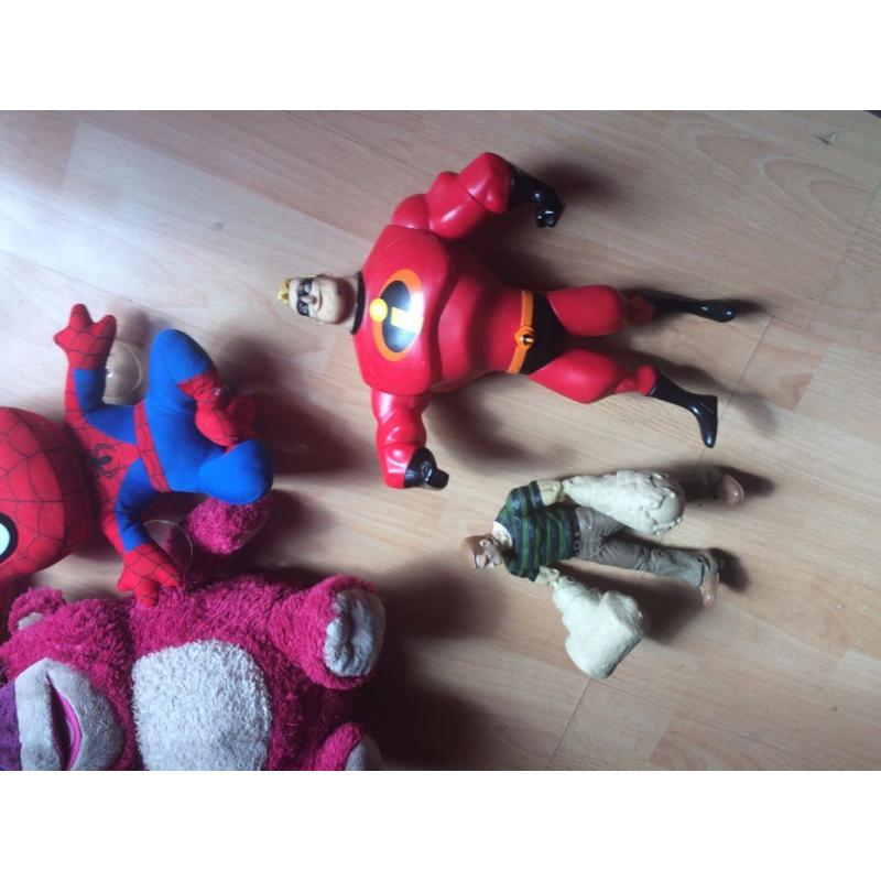 Spiderman and Toy Story Toys