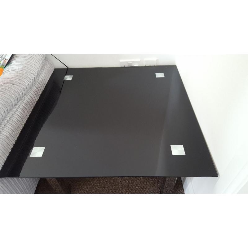 Black Glass Table