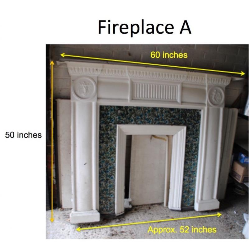 Antique Cast Iron Fireplaces- Two different designs