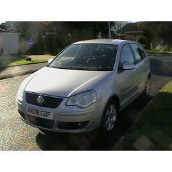 08 REG VW VOLKSWAGEN POLO 1.2 60 MATCH 5 DOOR HATCHBACK IN METALLIC SILVER