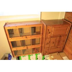 Solid Pine Display Cabinet