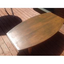 Solid heavy duty oak veneer coffee table