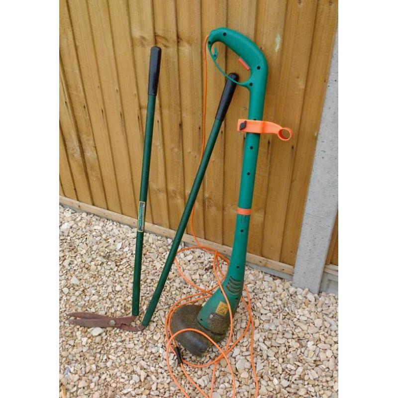 Strimmer and Long handled lawn edger.