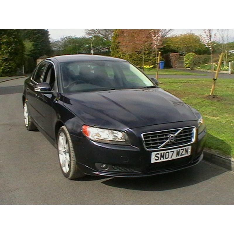 07 REG VOLVO S80 2.4 D5 DIESEL 185bhp SE SPORT 4 DOOR SALOON IN METALLIC BLUE