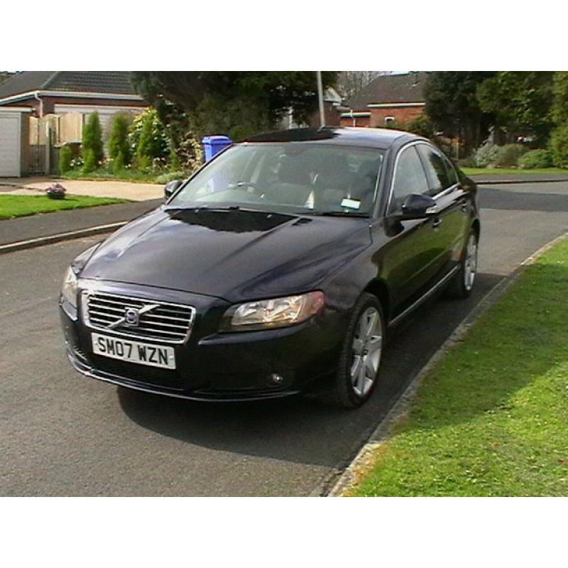 07 REG VOLVO S80 2.4 D5 DIESEL 185bhp SE SPORT 4 DOOR SALOON IN METALLIC BLUE