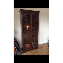 Mahogany/Rosewood Tall display case with lights