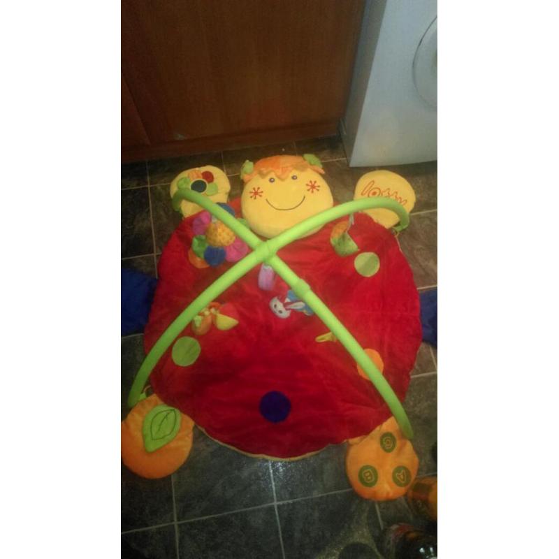 Lottie Ladybird play mat with activity arches & toys