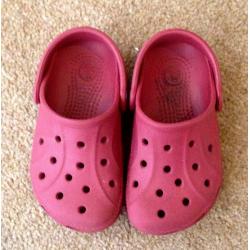 Red crocs, childrens size 8/9