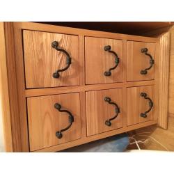 Solid oak storage unit