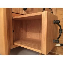 Solid oak storage unit