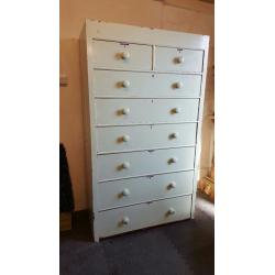 large victorian haberdashery 8 drawer chest of drawers