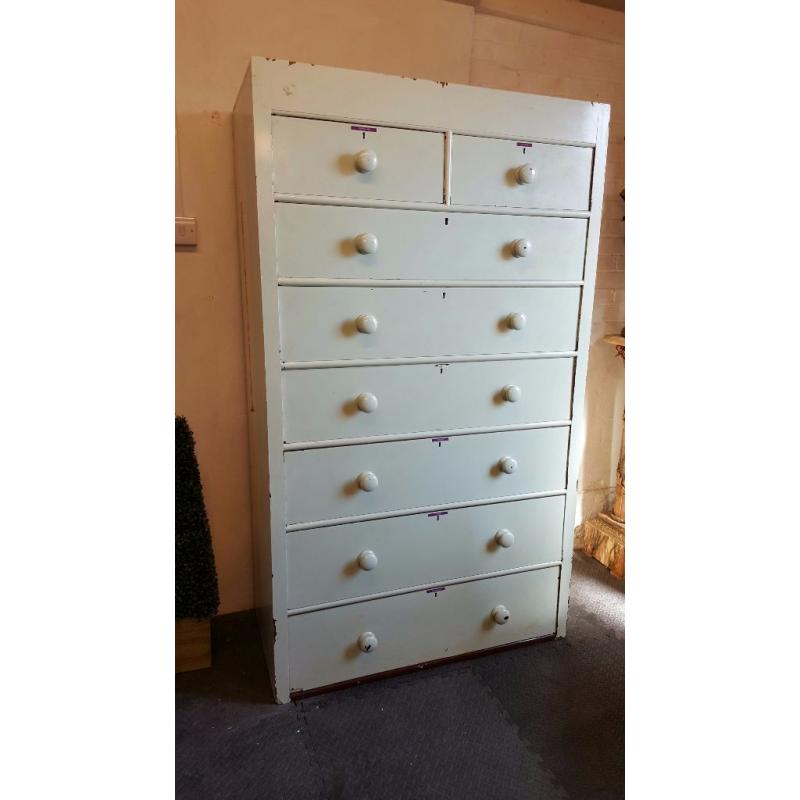 large victorian haberdashery 8 drawer chest of drawers