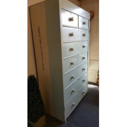 large victorian haberdashery 8 drawer chest of drawers