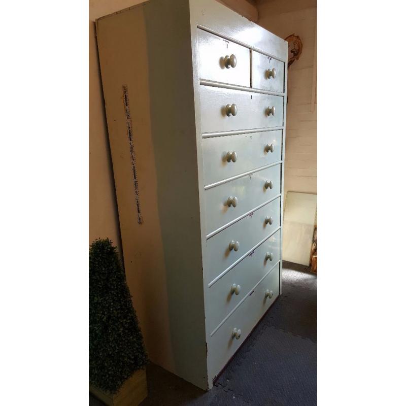 large victorian haberdashery 8 drawer chest of drawers