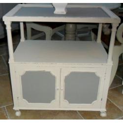 Shabby Chic Vintage Hostess Trolley with Cupboard