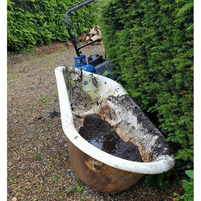 Original 1930's Cast iron bath with feet