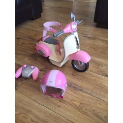 Baby born dolls remote controlled scooter