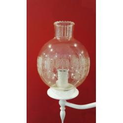 Set of Hand Engraved Flemish Glass Light Fixtures