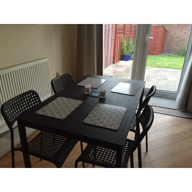 Dining table and 4 chairs