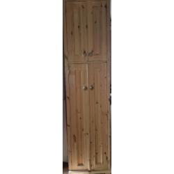 Tall, solid pine, hand made kitchen cupboard.