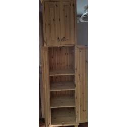 Tall, solid pine, hand made kitchen cupboard.