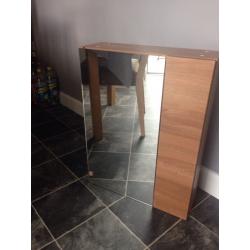 Walnut mirrored bathroom cabinet