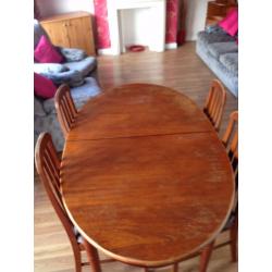 Parker Knoll solid teak dining table and 4 chairs