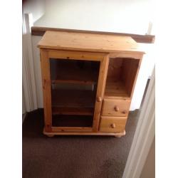 Chunky solid pine TV cabinet