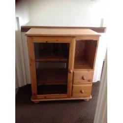 Chunky solid pine TV cabinet