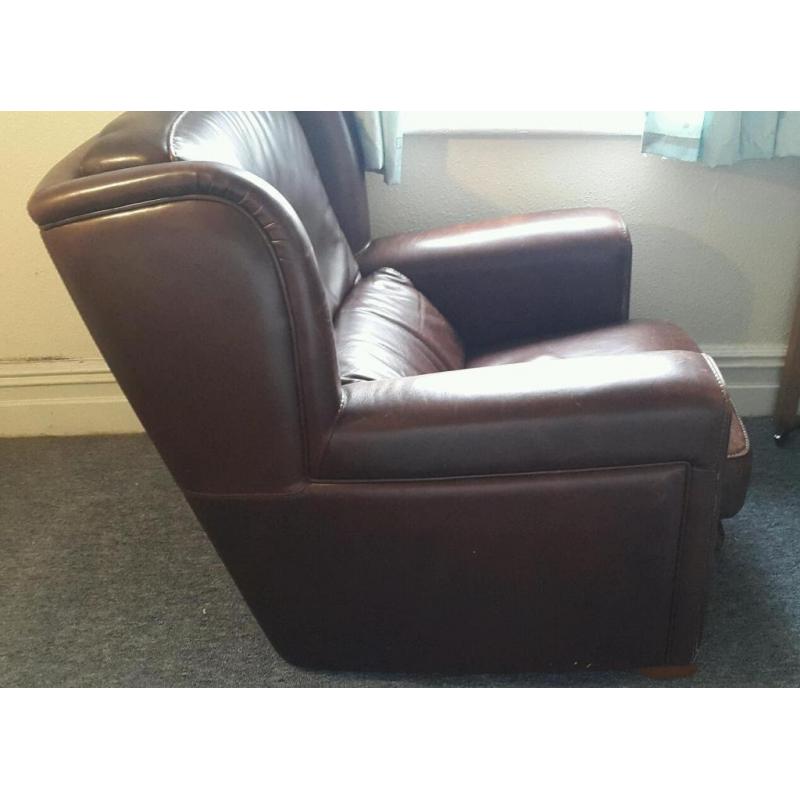 Brown leather chair