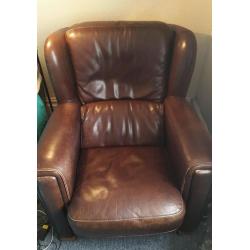 Brown leather chair