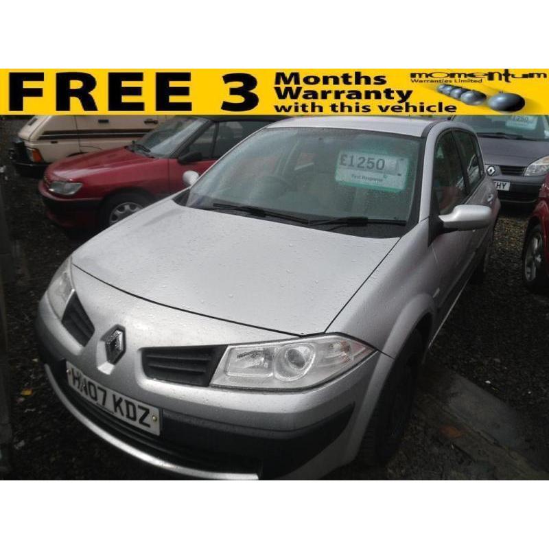 2007 RENAULT MEGANE 1.6 VVT Expression FREE 3 MONTHS WARRANTY