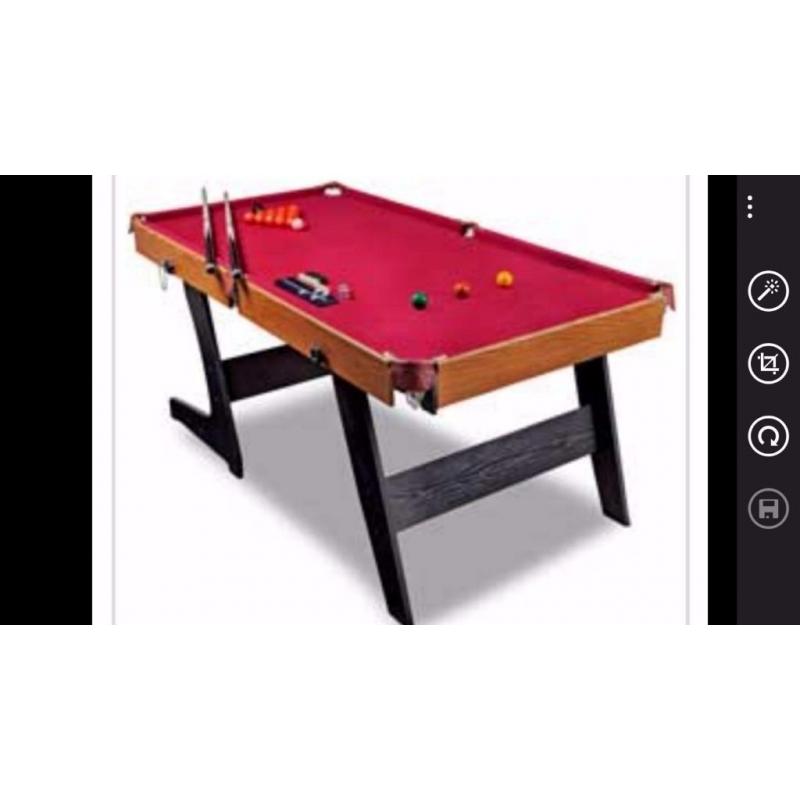 Snooker and pool table